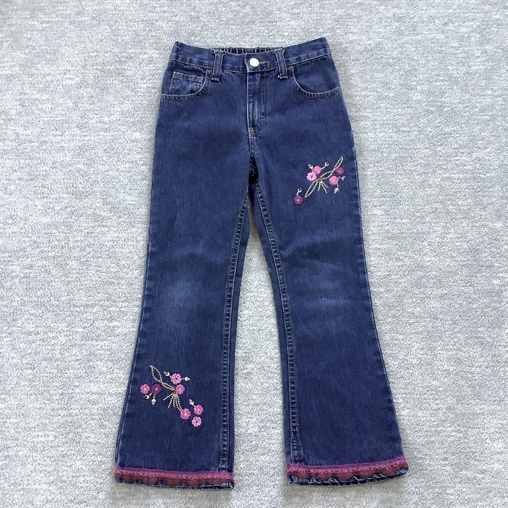 Jordache Floral Embroidered Flare Jeans Sz. 6